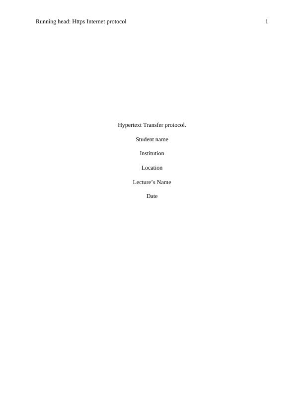 Hypertext Transfer Protocol Research Paper 2022_1