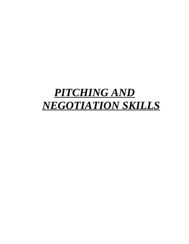 Pitching and Negotiation Skills - Report_1