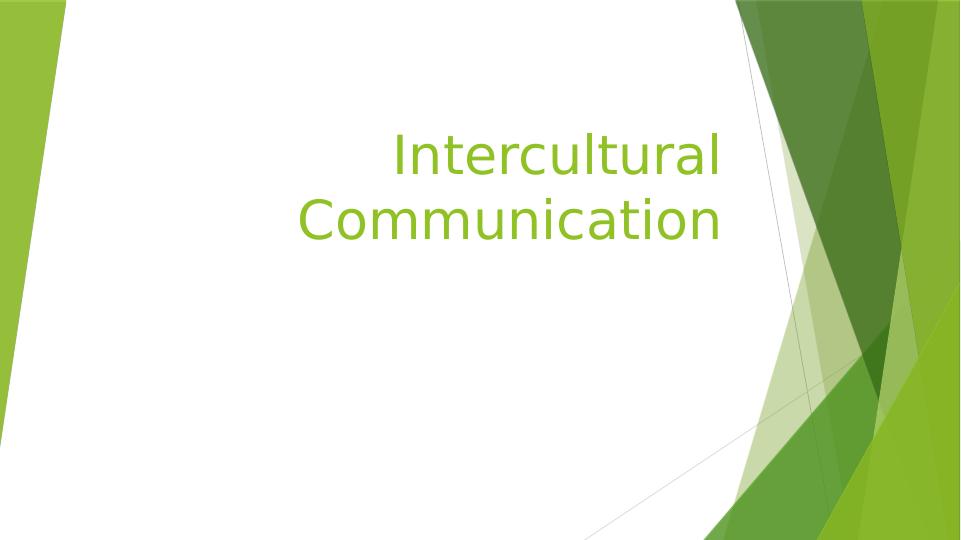 Intercultural Communication - Doc_1
