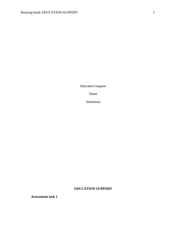 Assignment on Education Support PDF_1