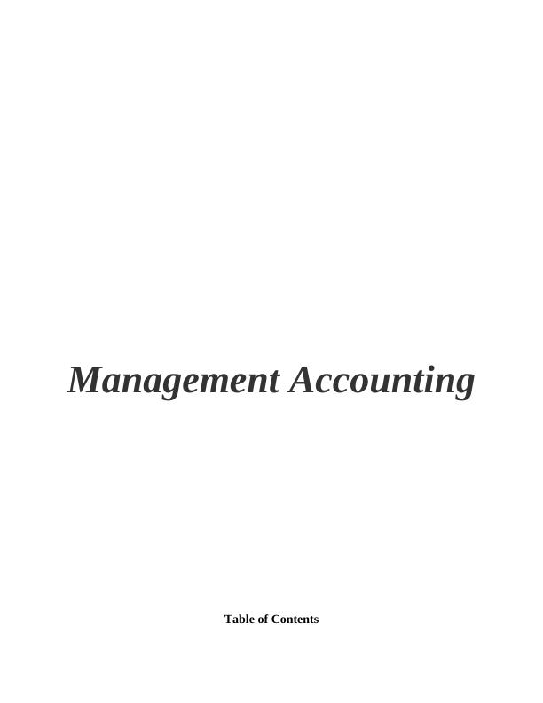 Management Accounting Systems - Report_1