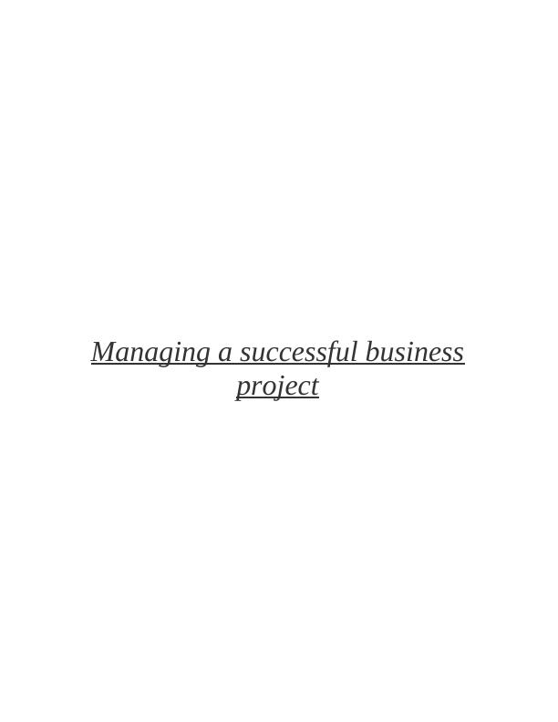 Business Project | Business Plan | Assignment_1
