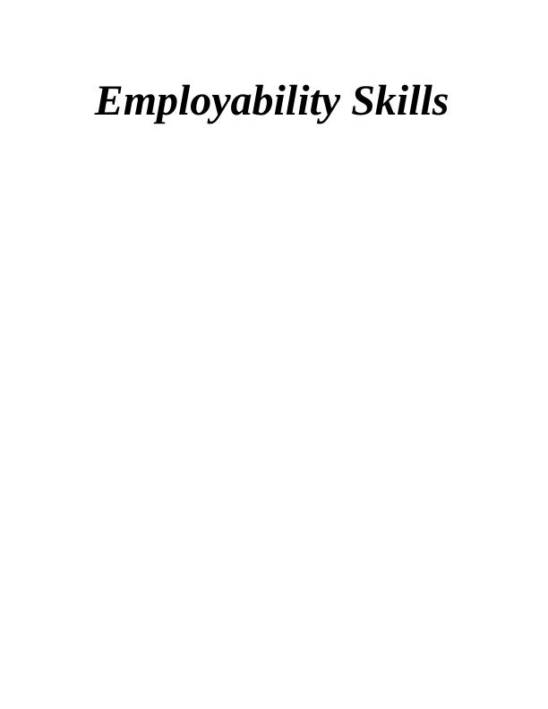 Employability Skills in Travelodge | Report_1