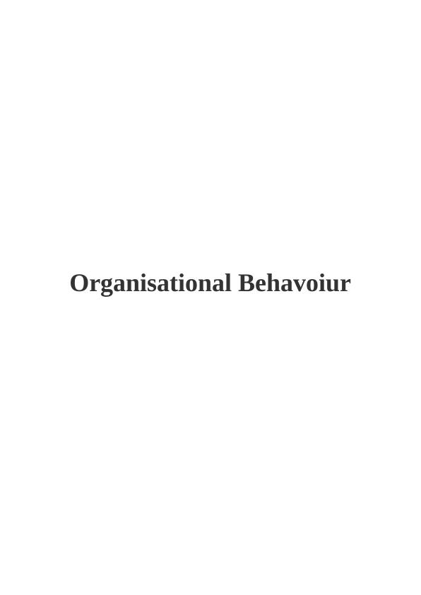 Organisational Behavoiur_1