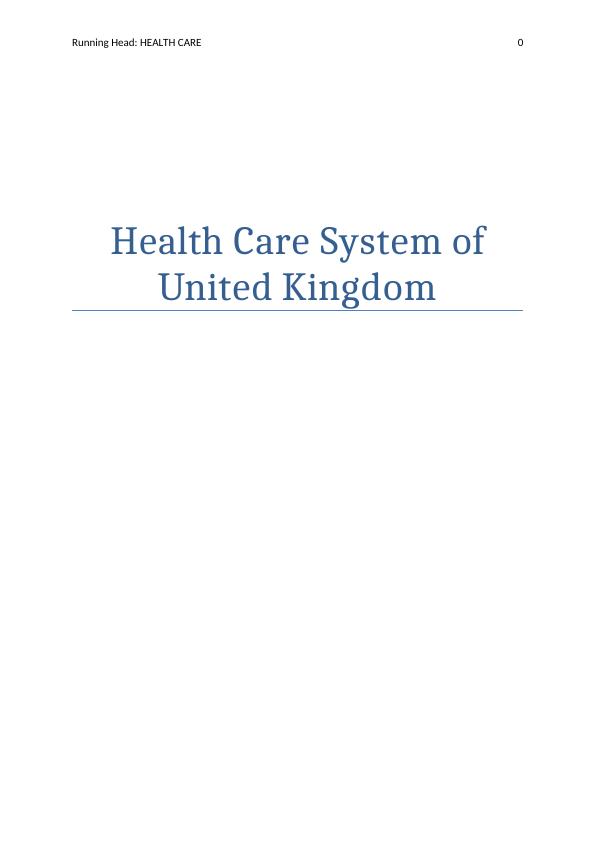 Health Care System of United Kingdom_1