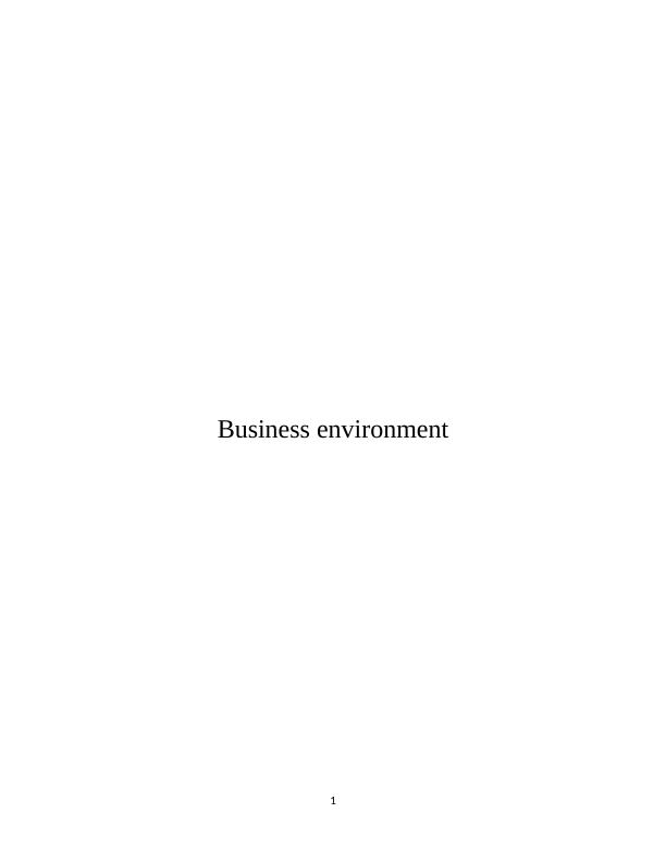 Business Environment Introduction_1