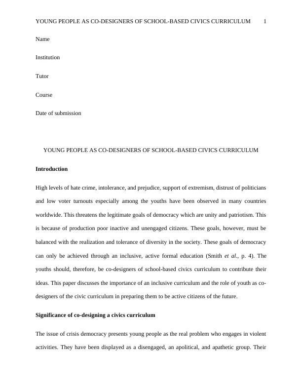 Paper: Curriculum and Role of Youth as Co-designers_1