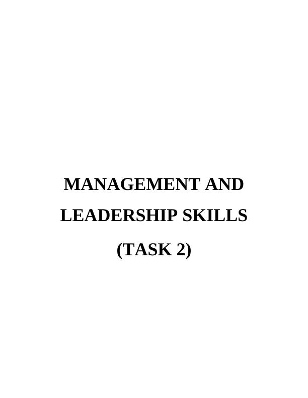 Leadership Skills and Management - Doc_1