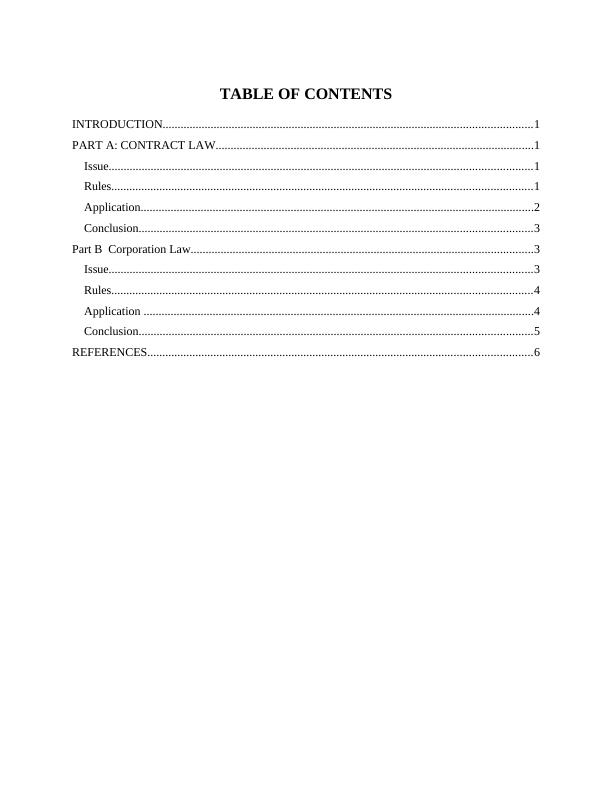 Business Law TABLE OF CONTENTS_2