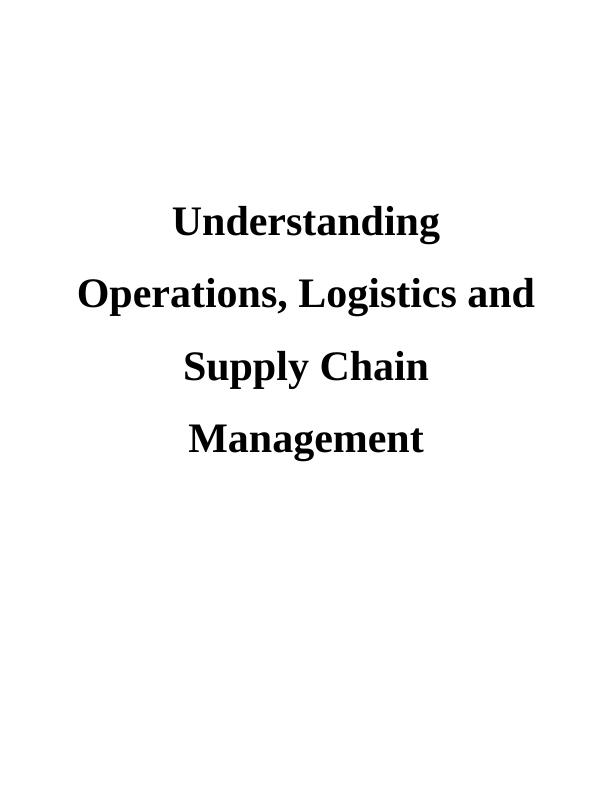 Supply Chain Management Assignment(SCM )_1
