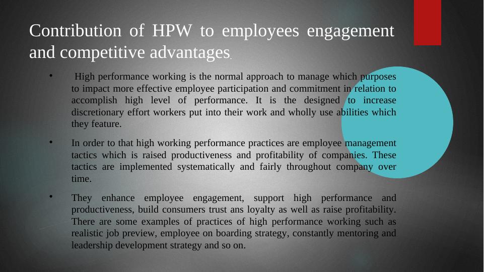Contribution of HPW to Employees Engagement and Competitive Advantages_4