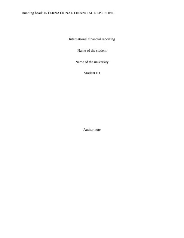 International Financial Reporting: A Comparative Analysis of J Sainsbury Plc and The Go-Ahead Group Plc_1