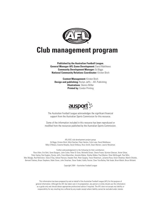 The Club management program