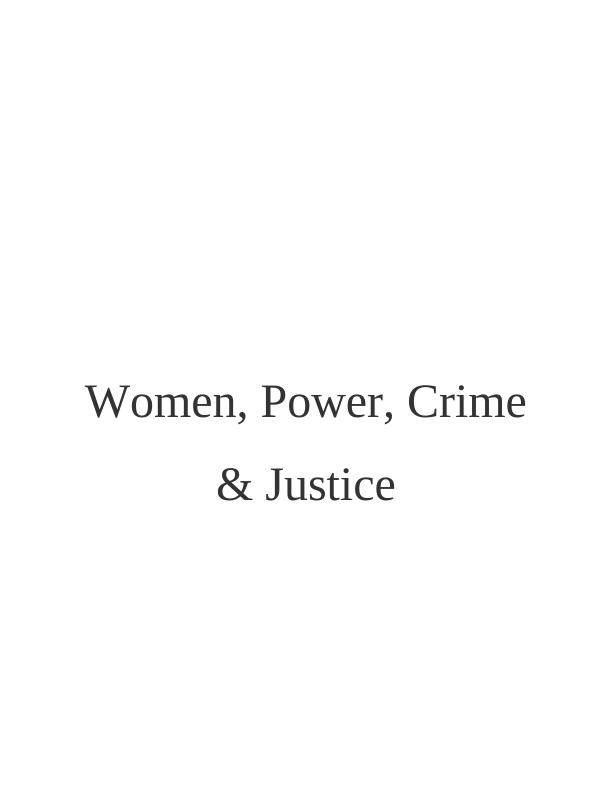 Women, Power, Crime & Justice_1