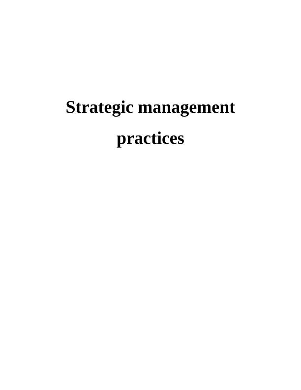 Significance of Strategic Management Practices_1