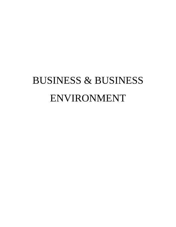 Business Environment Assignment : Waitrose_1