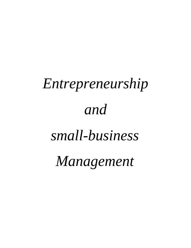 Small Business and Entrepreneurship Impact on the Economy_1