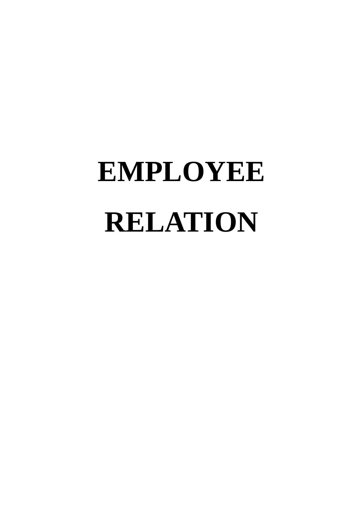 An Introduction To Employee Relations