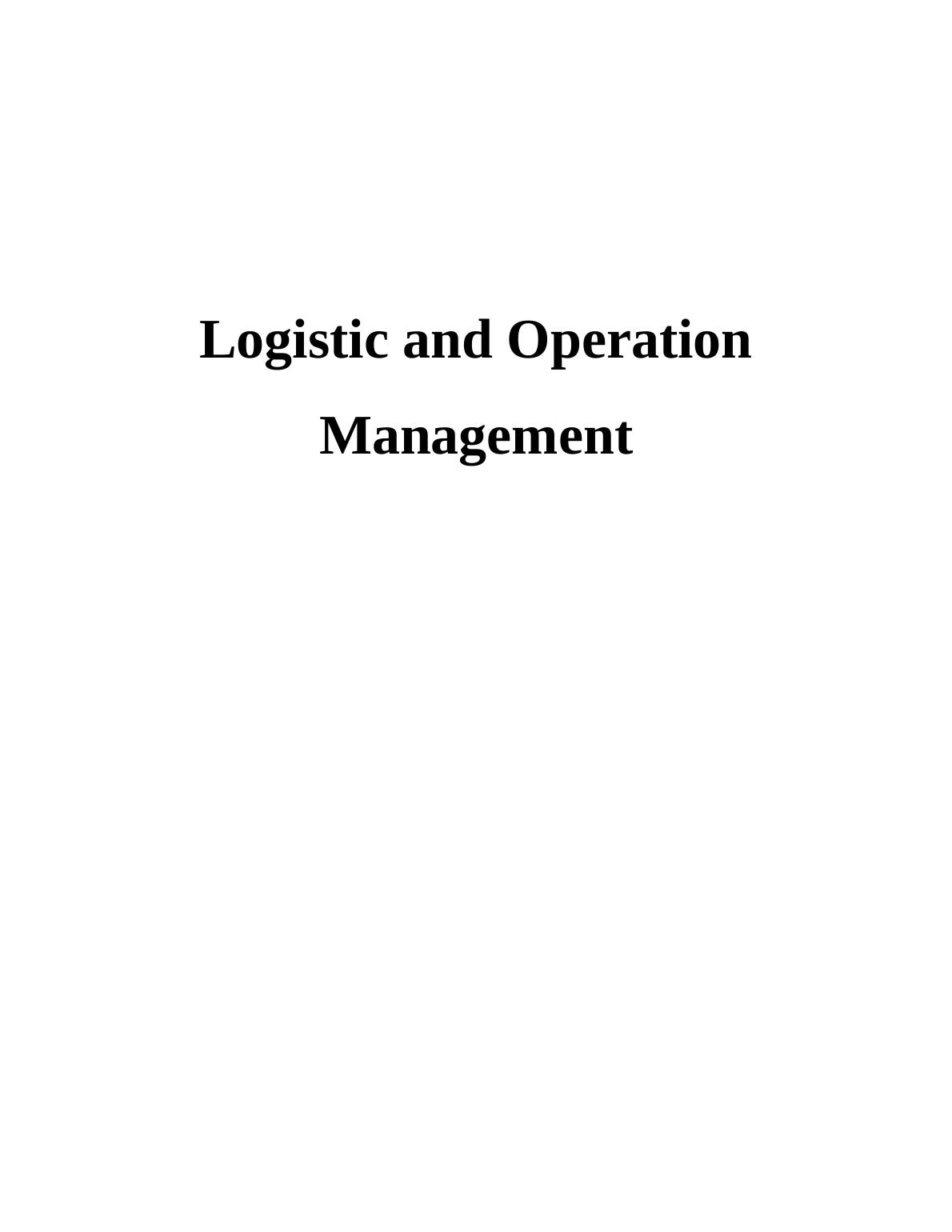 Logistic & Operation Management Of IKEA_1