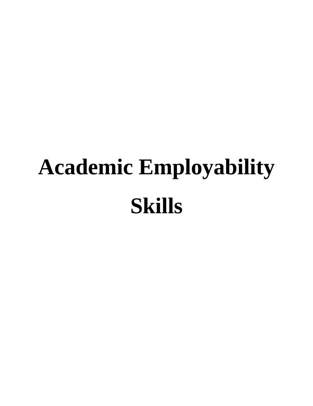 Academic Employability Skills - Assignment_1