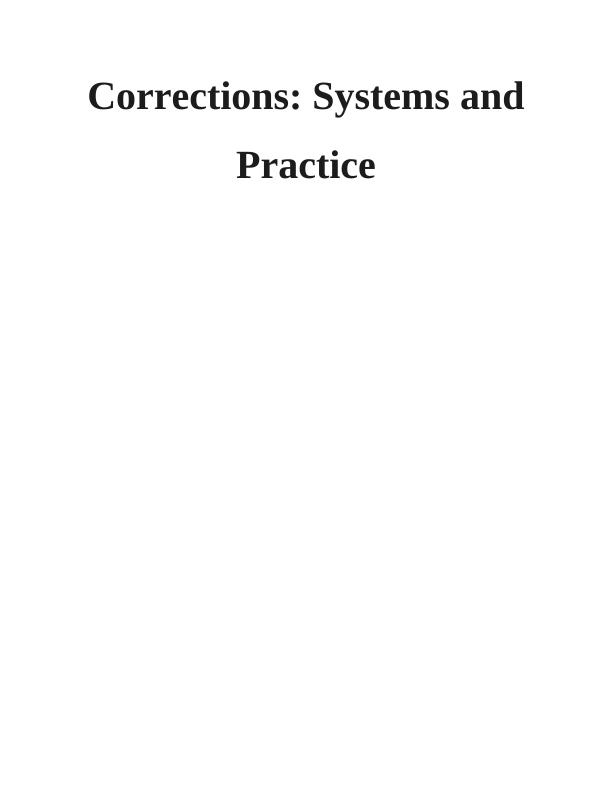 Corrections: Systems and Practice Assignment_1