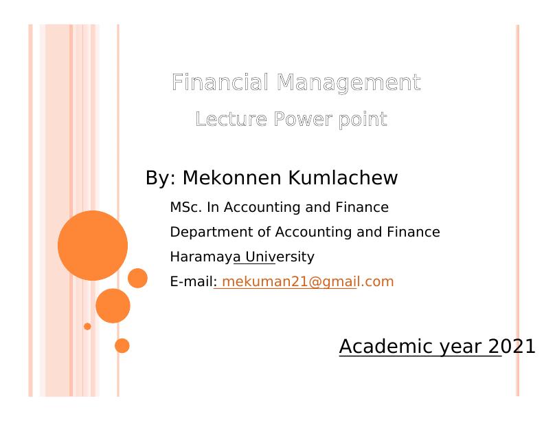Financial Management Assignment Sample PDF_1