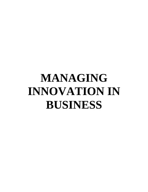 Managing Innovation in Business Assignment - Tesco_1