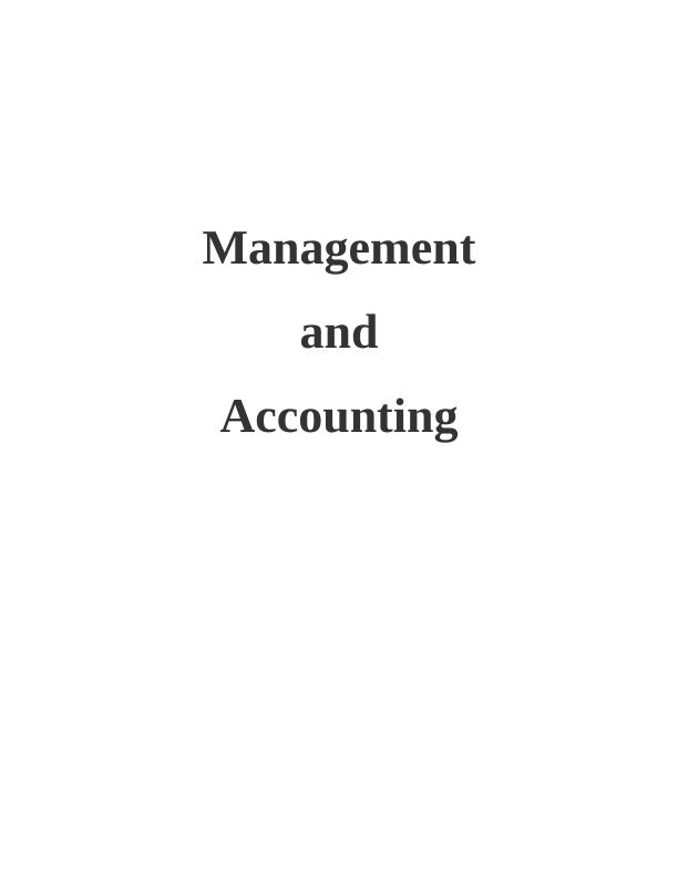 Management and Accounting Essay - Toyota Plc Ltd_1