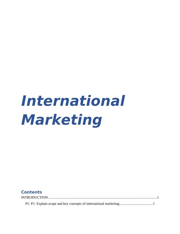 International Marketing: Scope, Concepts, and Strategies for Asda Ltd._1