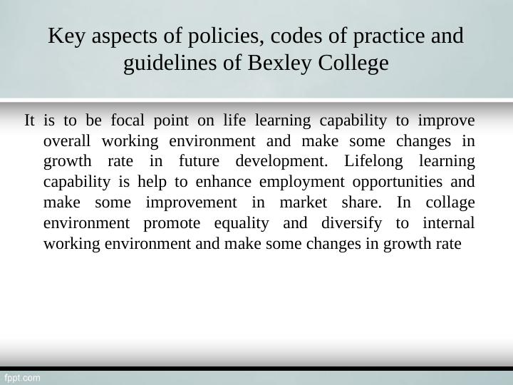 Key Aspects of Policies, Codes of Practice, and Guidelines of Bexley College_2