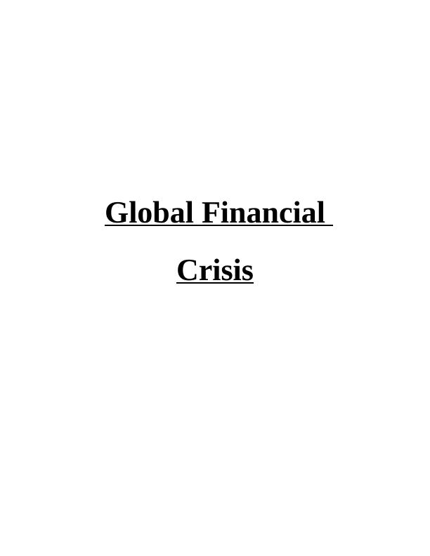 Global Financial Crisis_1