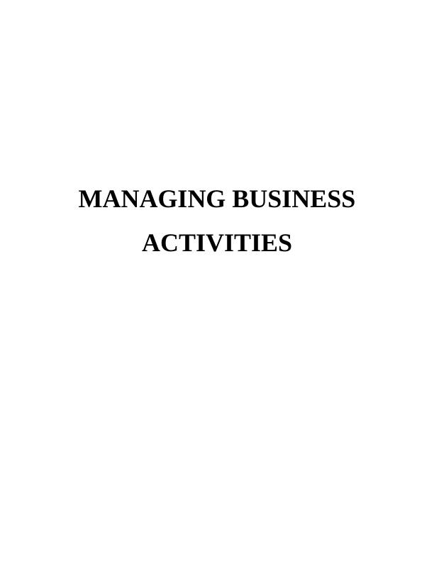 Research on Managing Business Activities_1