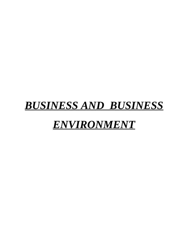 Report On Business And Business Environment - Tesco_1