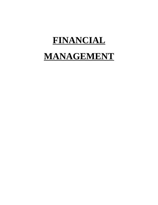 Financial Management Assignment Solved (Doc)_1