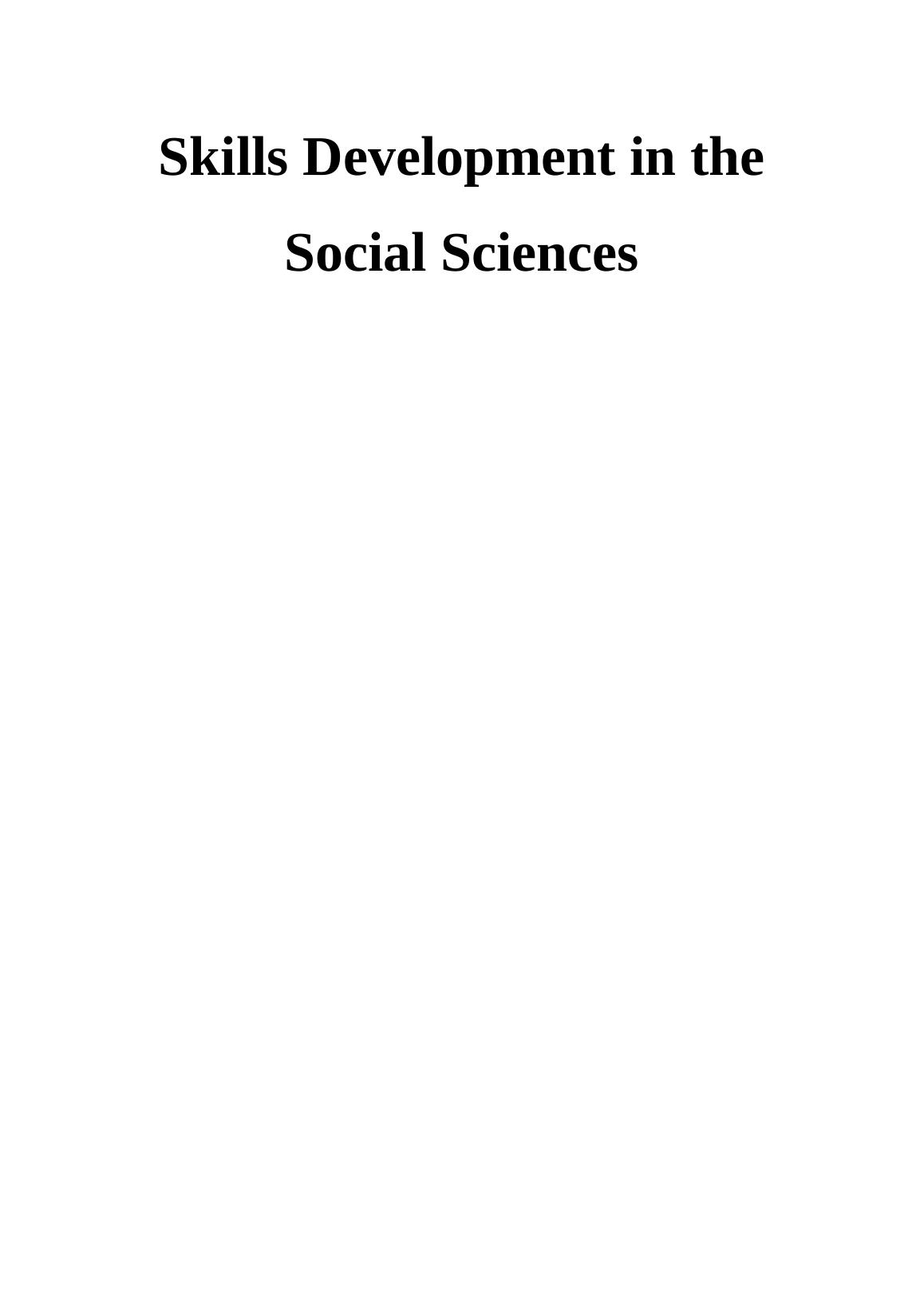 Skills Development in the Social Sciences_1