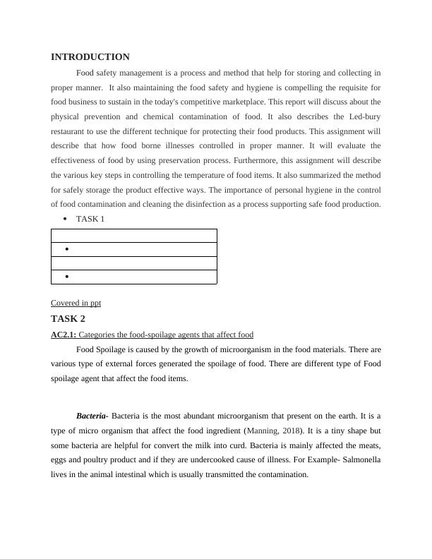 (PDF) Food Safety Management Assignment_3
