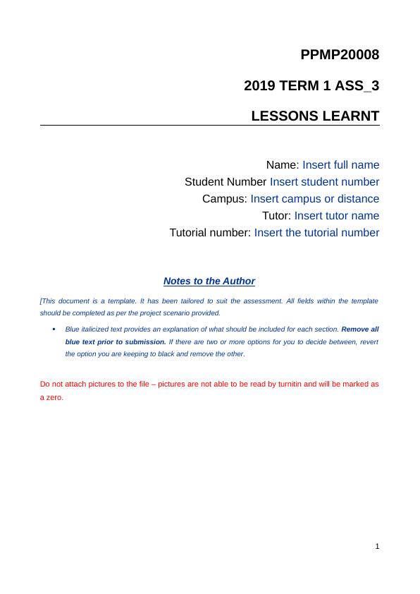 Lessons Learnt in Reflective Practice for Personal and Professional Development_1