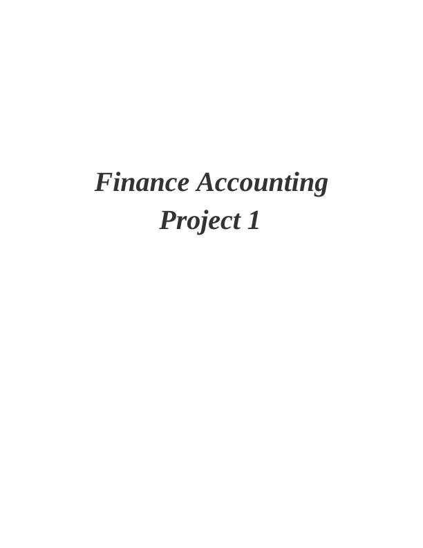 Finance Accounting Project Assignment_1