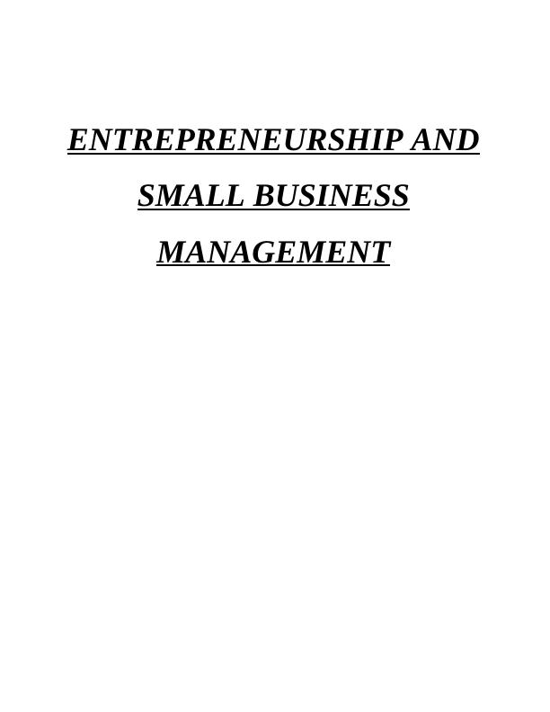 (PDF) Entrepreneurship and Small Business Management_1