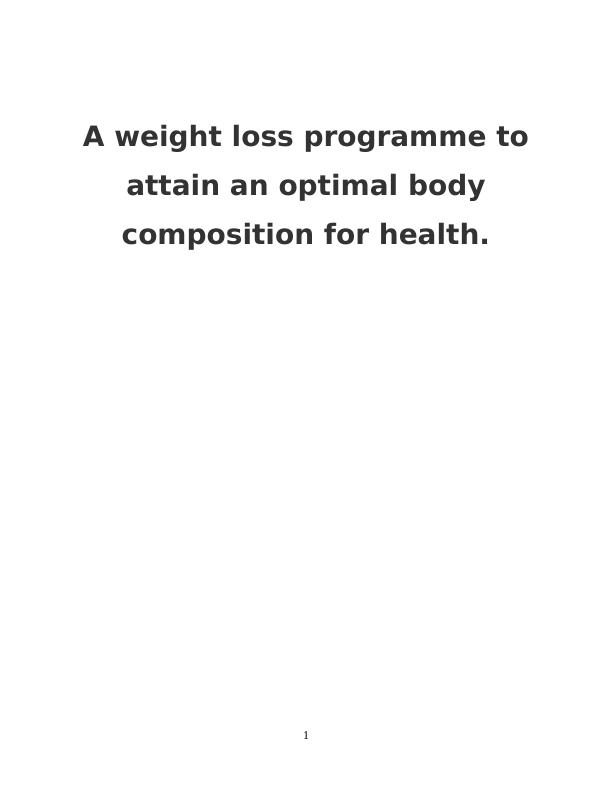 Weight Loss Programme for Optimal Body Composition_1
