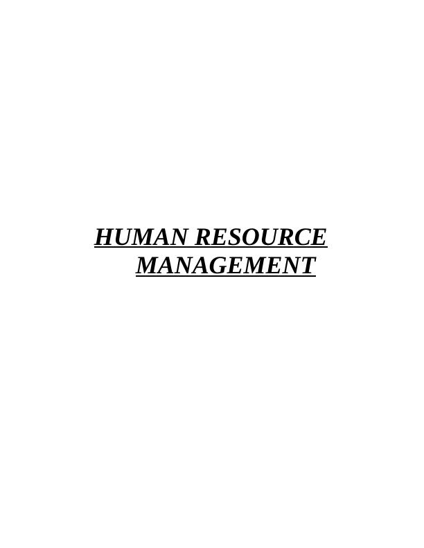 Assignment on Human Resource Management(HRM )_1