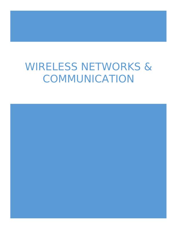 Wireless Networks & Communication Answer 2022_1