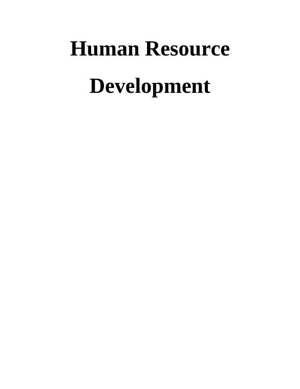 Human Resource Management Assignment : Its Importance_1