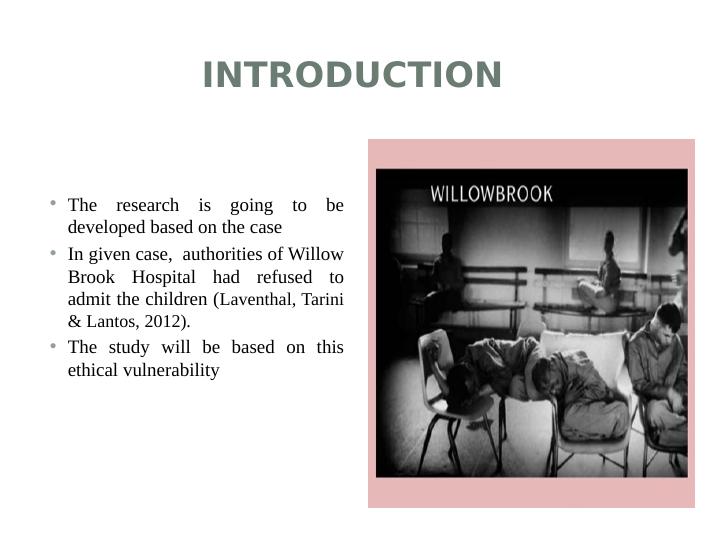 Willowbrook Hospital Study Report_2