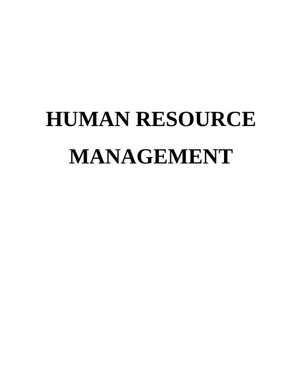 Human Resource Management in Adidas : Report_1