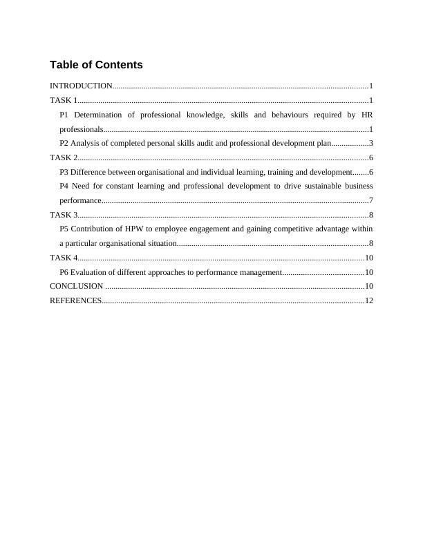 Personal Skill Audit and Professional Development Plan - Assignment_2