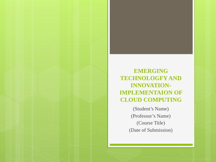 emerging technology assignment pdf