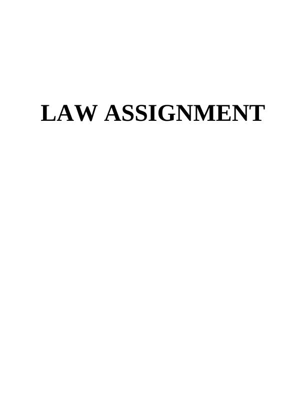 Negligence and Common Law - Assignment_1