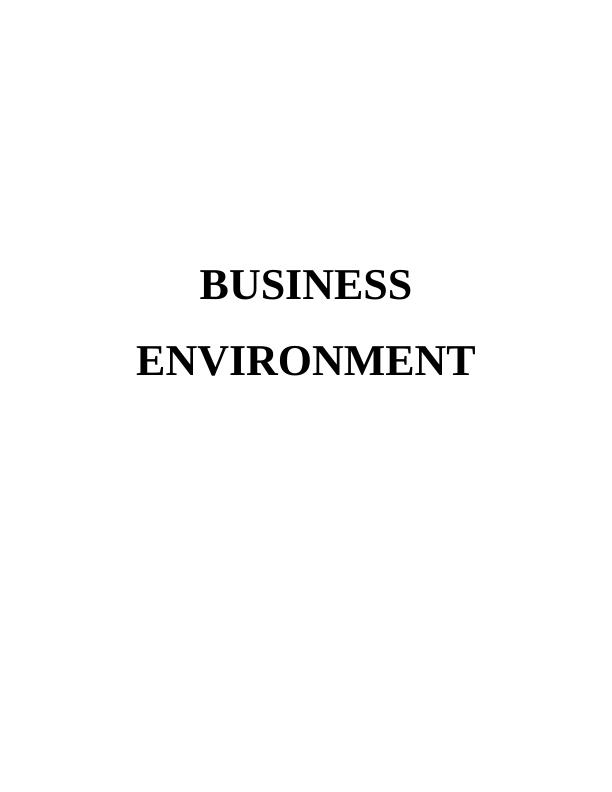 Business Environment of British Airways : Assignment_1