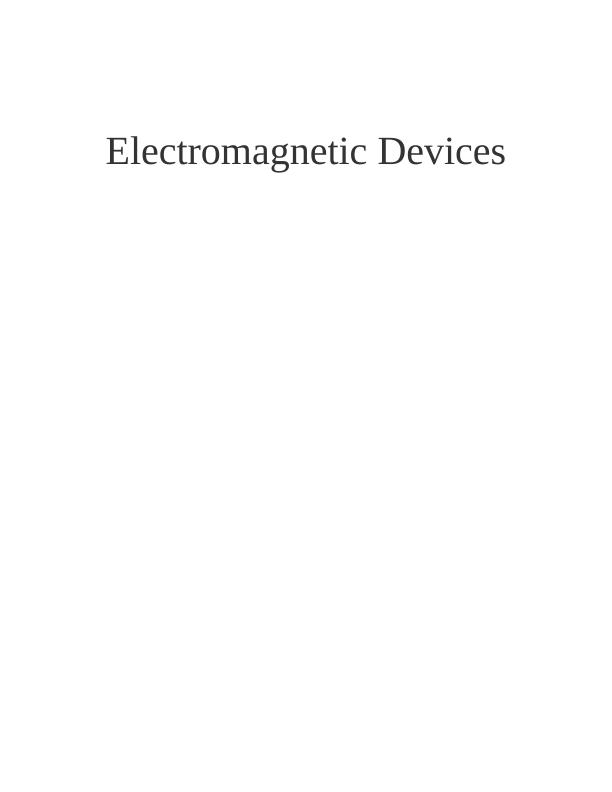 Electromagnetic Devices_1